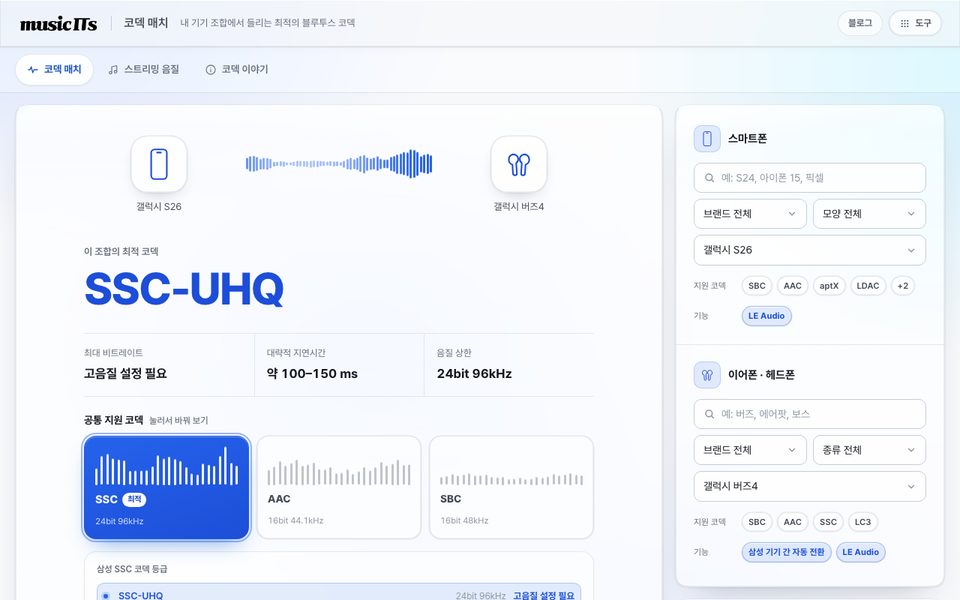 코덱 매치 화면